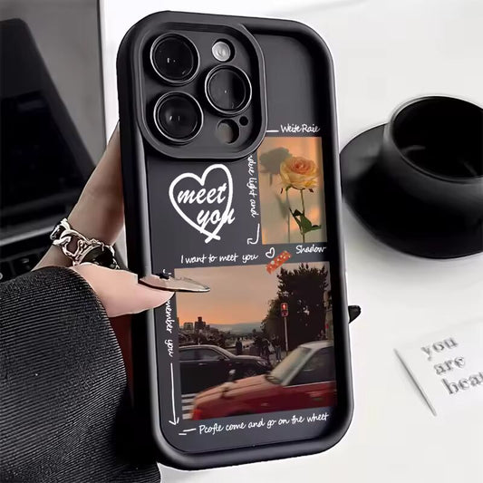 Personality Liquid Silicone Phone Case For iPhone 13 Case iPhone 15 11 14 12 16 Pro Max XR XS X 7 8 Plus SE Shockproof Cover